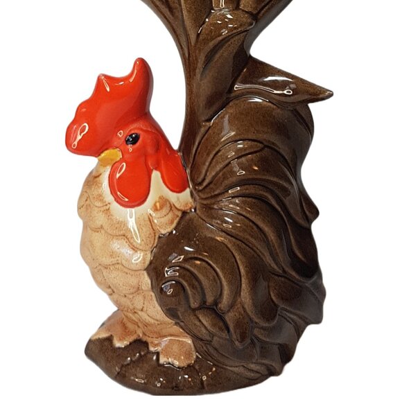 Vintage Ceramic Rooster Handpainted Kitchen Cottage Farmhouse Decor Bird Chicken - Picture 16 of 16